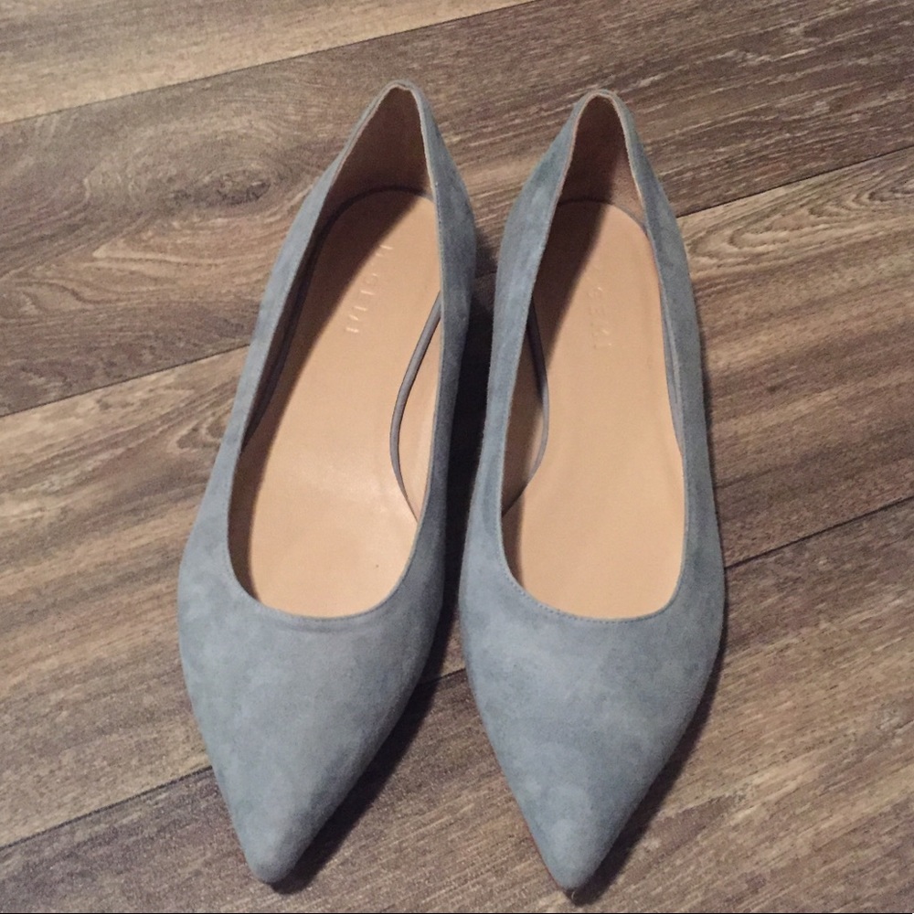 MSOLD! M. Gemi La Fortuna Blue Suede Flat Size 9 - Picture 3 of 6